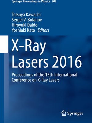 cover image of X-Ray Lasers 2016